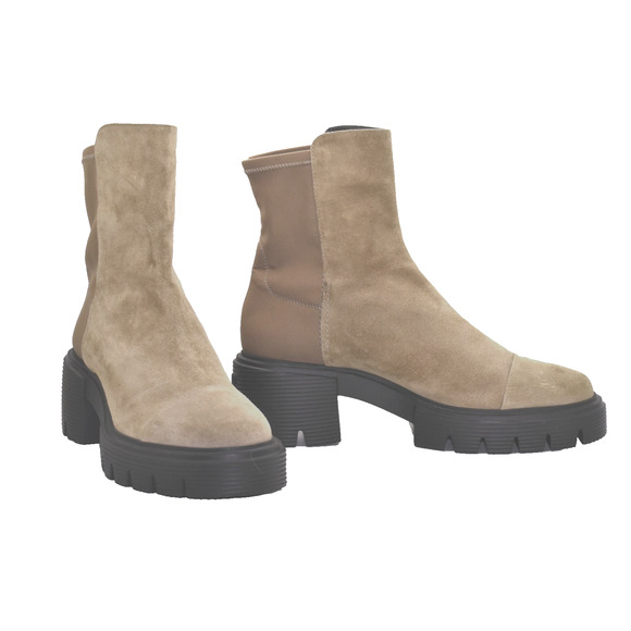 C2 NWOB STUART WEITZMAN Soho Suede 5050 Back-Stretch Bootie Shoes Size 9.5 - Picture 1 of 8